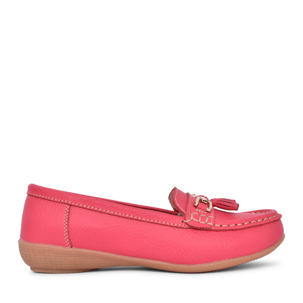Ladies Nautical Slip-on Shoe In Watermelon