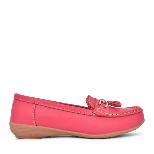 Ladies Nautical Slip-on Shoe In Watermelon