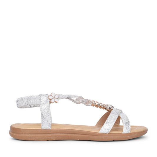 Ladies Ophelia Sandal In White