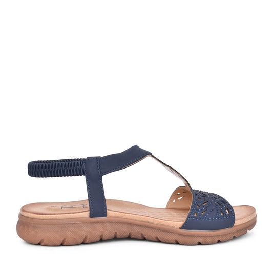 Ladies Barbados Sandal In Navy