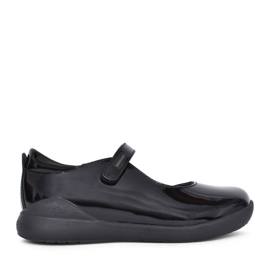 Girls 181120 Mercedes Mary Jane Shoe In Blk Patent