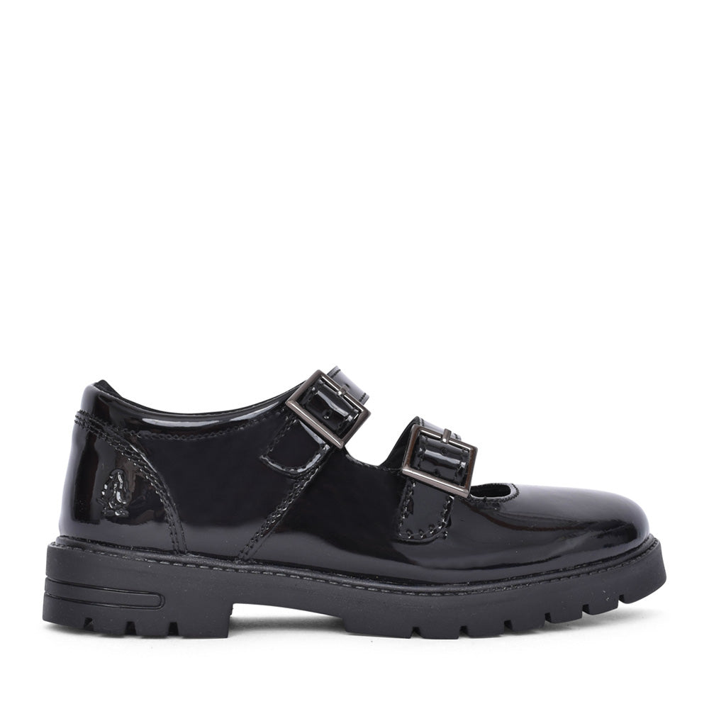 Girls Ella Mary Jane Shoe In Blk Patent