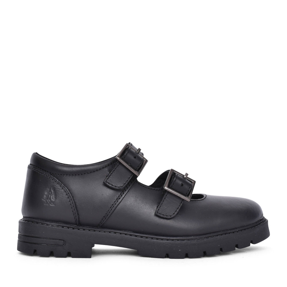 Girls Ella Mary Jane Shoe In Blk Leather