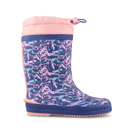 Girls Tarri Race K Blue Combi Wellie Boot In Kids G Fit