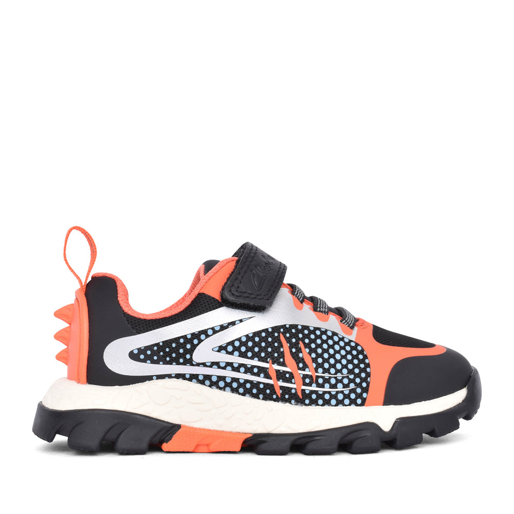 Boys Steggy2 Fly K Black & Orange Trainer In Kids G Fit