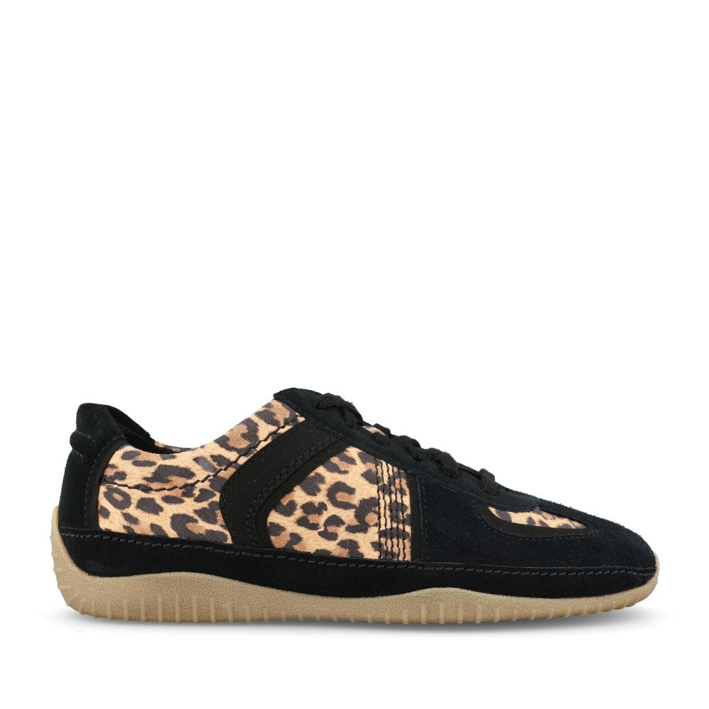 Ladies Meridor Lo Laced Trainer In Leopard
