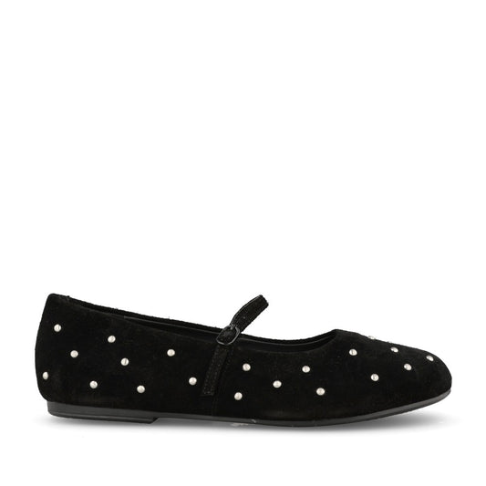 Ladies Livia Stud D-fit Suede Shoe In Black