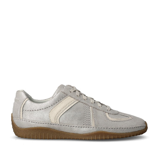Ladies Meridor Lo Laced Trainer In Metallic