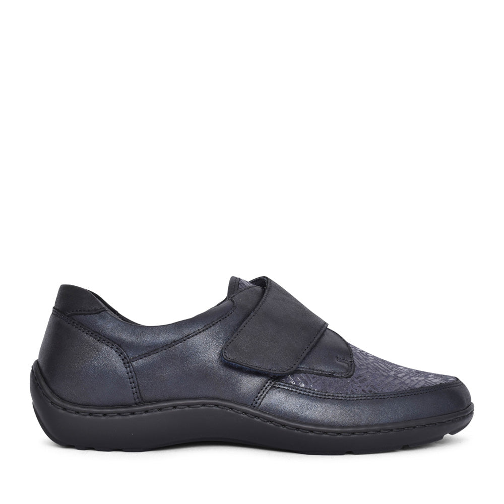 Waldlaufer Ladies 496H31 330 194 Henni Navy H-Fit Shoe In Navy Leather