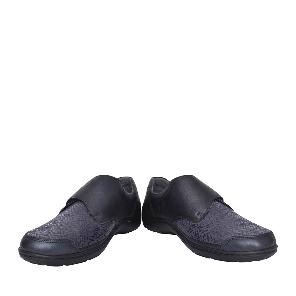 Waldlaufer Ladies 496H31 330 194 Henni Navy H-Fit Shoe In Navy Leather
