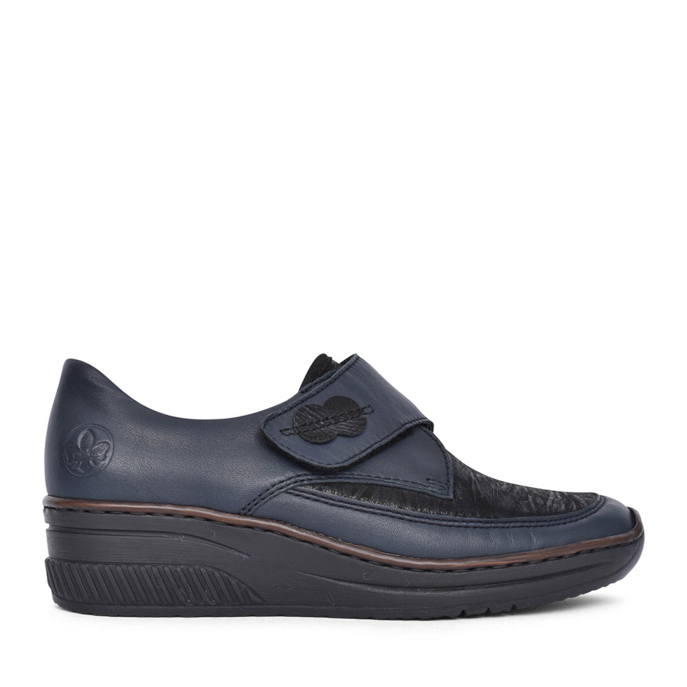 Ladies 487c0 Velcro Shoe In Navy