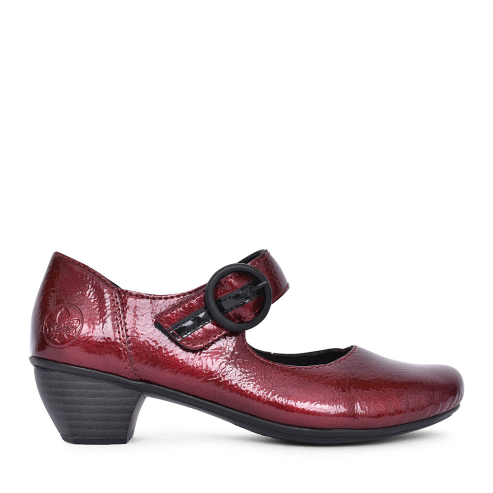 Ladies 47156 Low Heel Shoe In Red