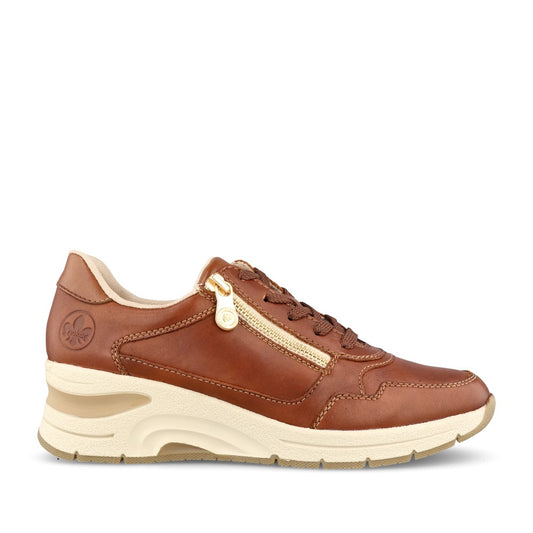 Ladies N9301 Laced Trainer In Chestnut