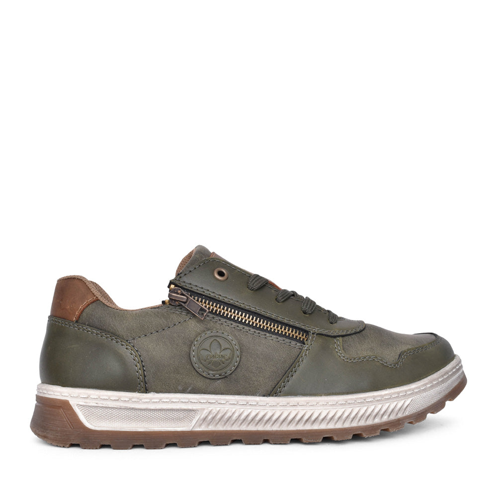 Mens 37029 Laced Trainer In Green
