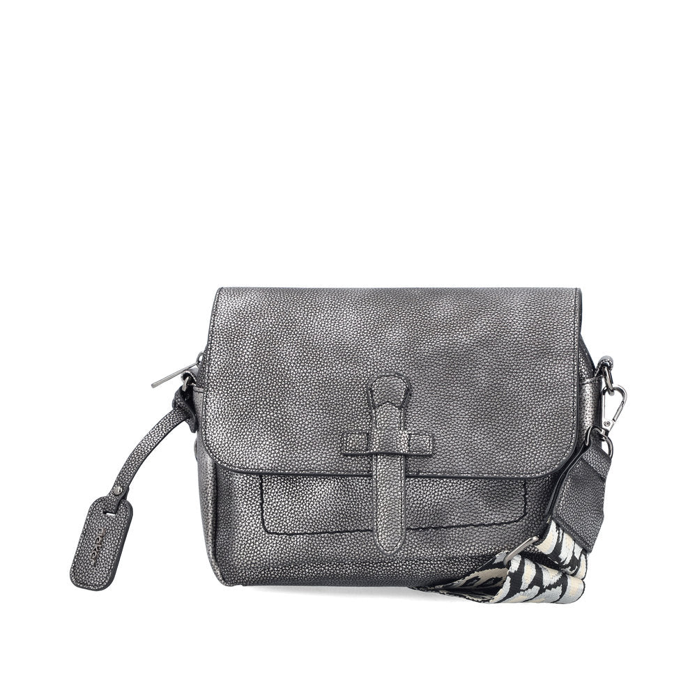 Ladies H1101 Cross Body Bag In Silver