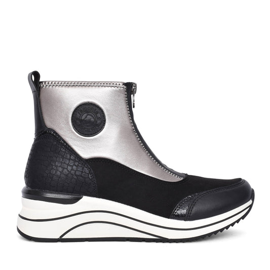 Ladies D0t78 Ankle Boot In Black Multi