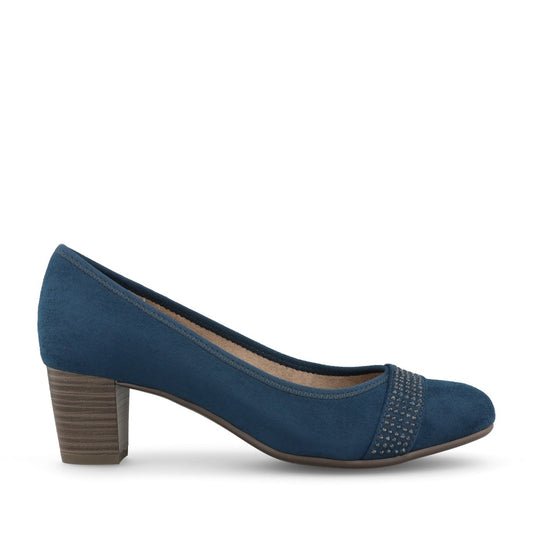 Ladies 8-22467 Medium Heel Court Shoe In Navy