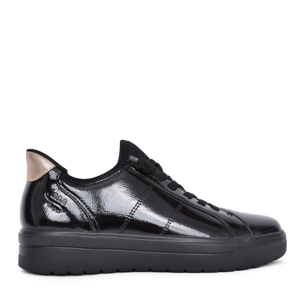 Ladies 8-23764 Step-in Trainer In Blk Patent