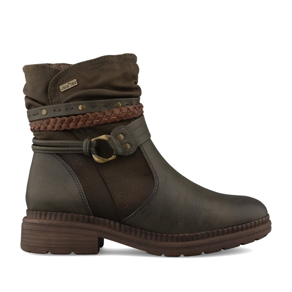 Ladies 8-25464 Ankle Boot In Olive