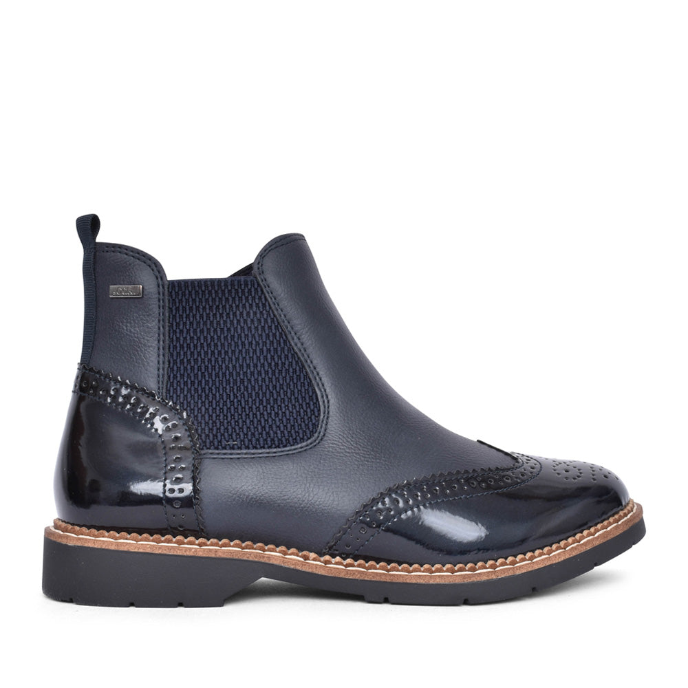 Ladies 5-25444 Chelsea Boot In Navy