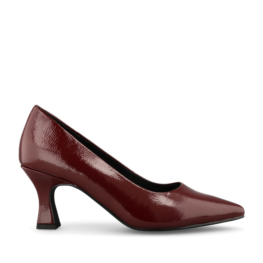 Ladies 2-22420 Medium Heel Court Shoe In Wine