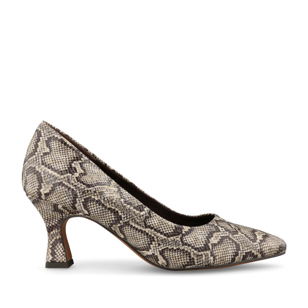 Ladies 2-22420 Medium Heel Court Shoe In Snake