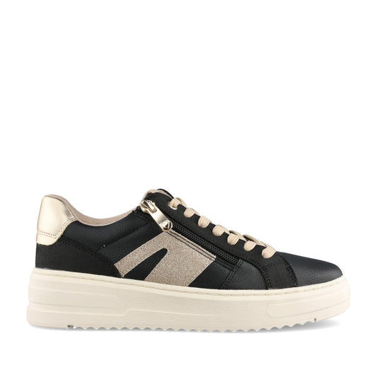 Ladies 2-23750 Laced Trainer In Black Multi