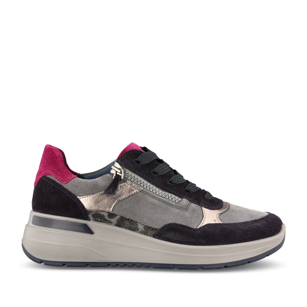 Ladies 12-57702 Garda Laced Trainer In Multi-colour