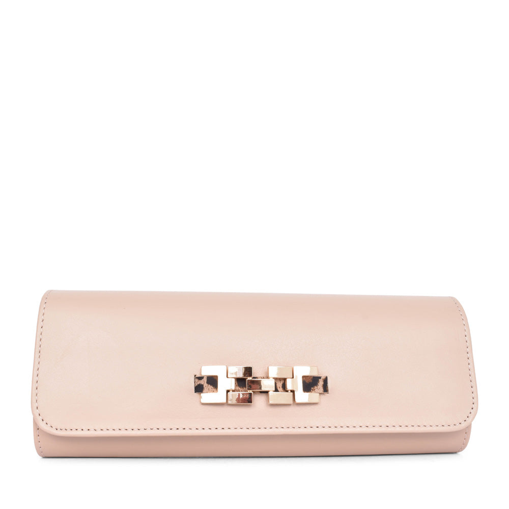 Ladies T39 8186 Clutch Bag In Beige