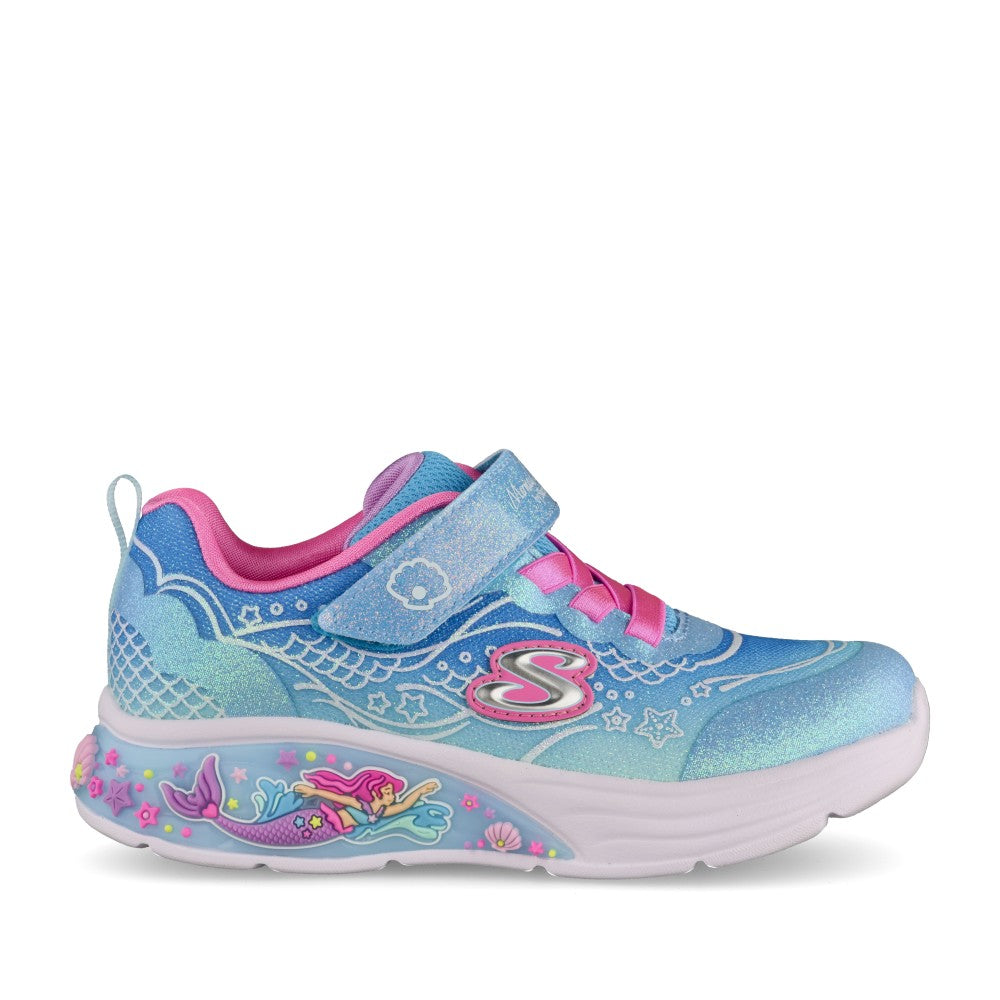 Girls 303061n Dreamers Lil Mermaid Trainer In Blue-multi