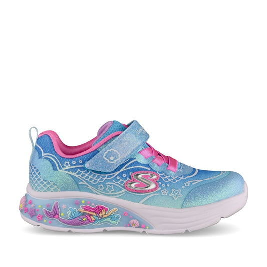 Girls 303061n Dreamers Lil Mermaid Trainer In Blue-multi