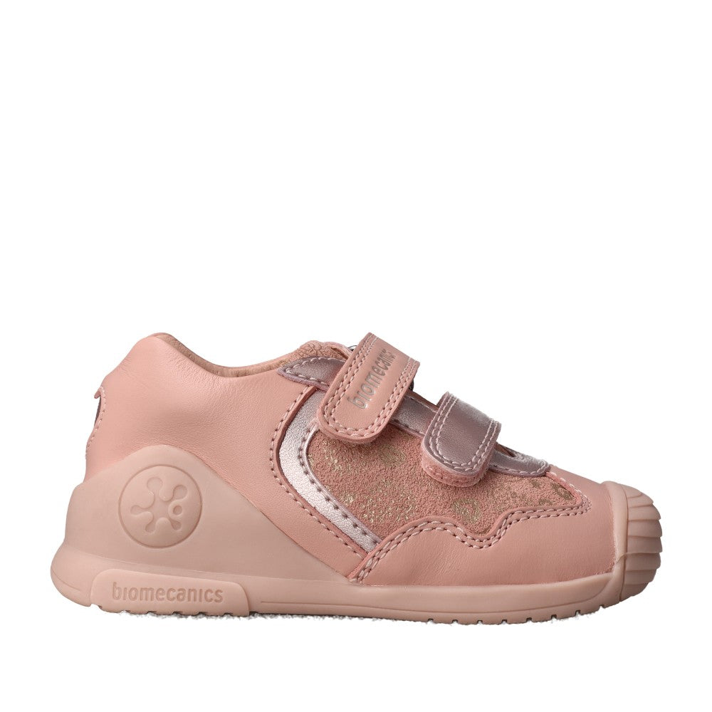 Girls 251103 Double Velcro Shoe In Rose
