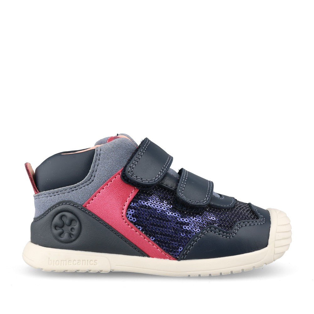 Girls 251108 Double Velcro Shoe In Navy