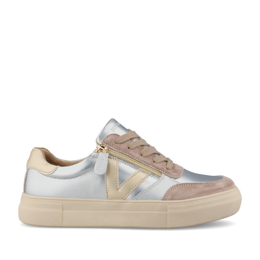 Ladies Eighty One Laced Trainer In Foil
