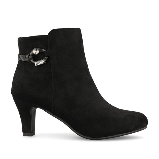 Ladies D6397 Low Heel Ankle Boot In Black