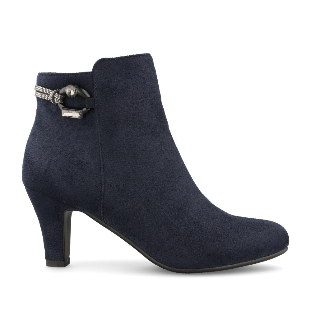 Ladies D6397 Low Heel Ankle Boot In Navy