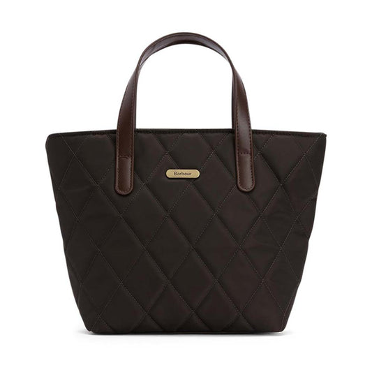 Ladies Mini Quilted Tote Bag In Olive
