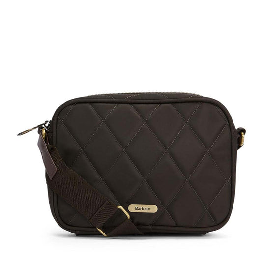 Ladies Quilted Crossbody Bag In Olive