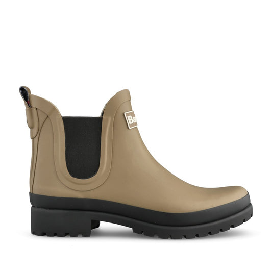 Ladies Mallow Chelsea Welly Boot In Taupe