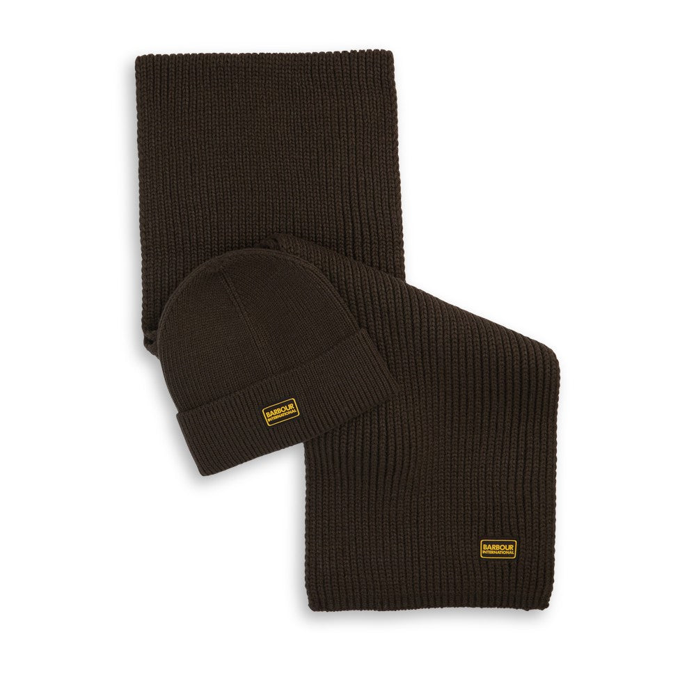 Mens Sweeper Legacy Beanie & Scarf In Sage