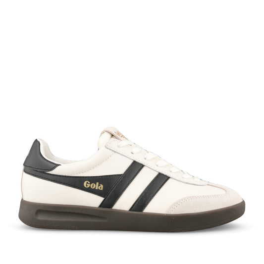Ladies Cyclone Leather Clb743 Laced Trainer In White