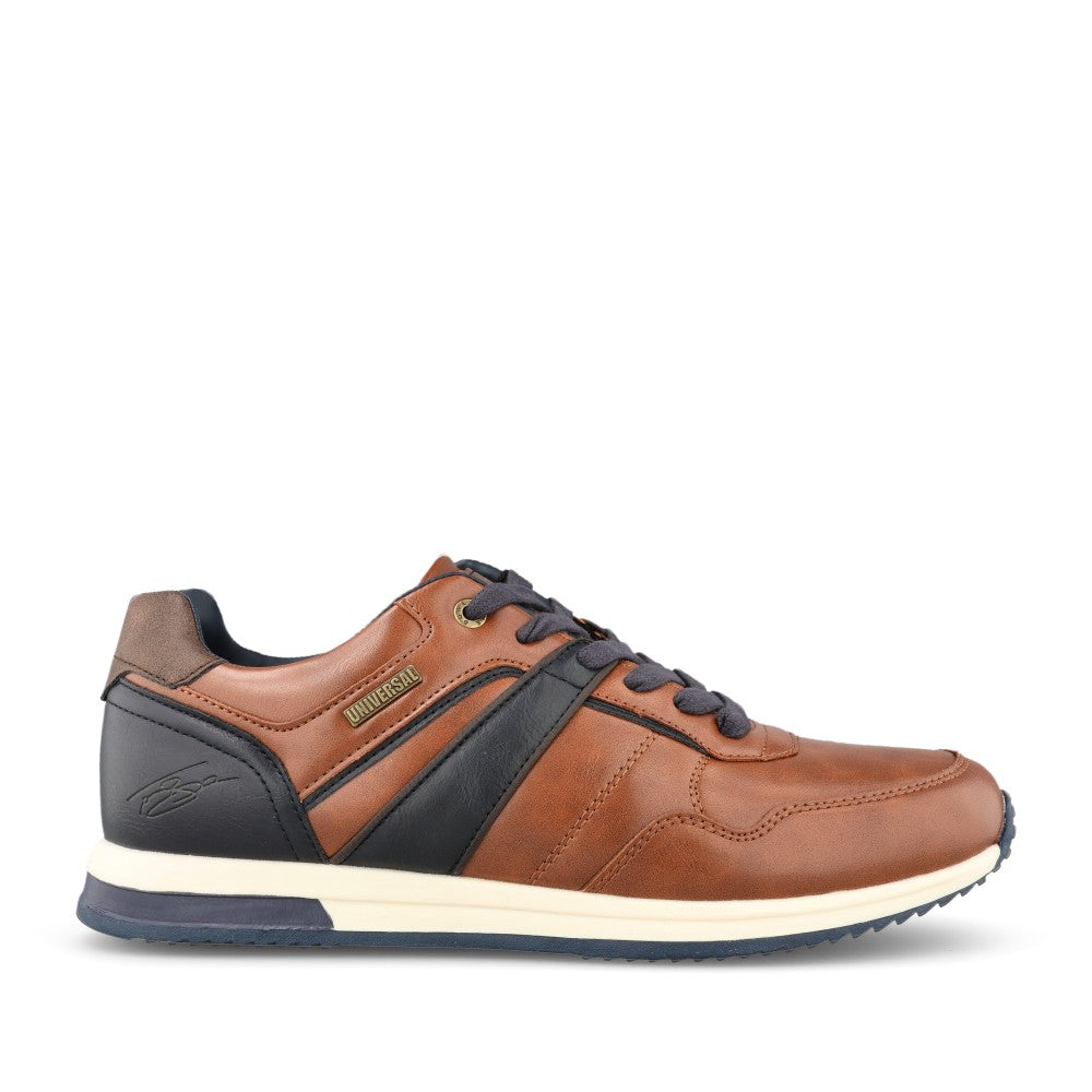 Mens Roigard Laced Trainer In Camel