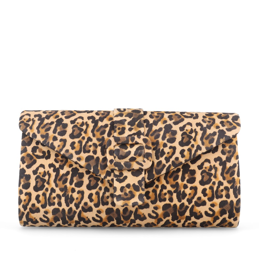 Ladies Aletta Ulg085 Clutch Bag In Leopard
