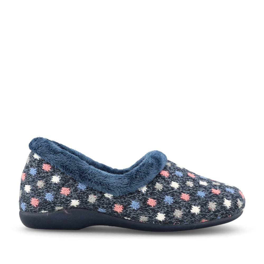 Lotus Ladies Amparo ULH132 Slipper In Navy