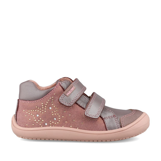 Girls 064580 Double Velcro Boot In Mauve