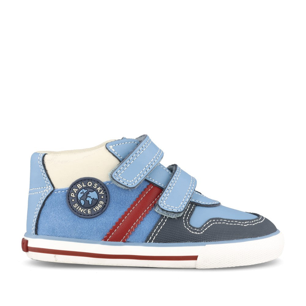 Boys 983440 Double Velcro Shoe In Blue