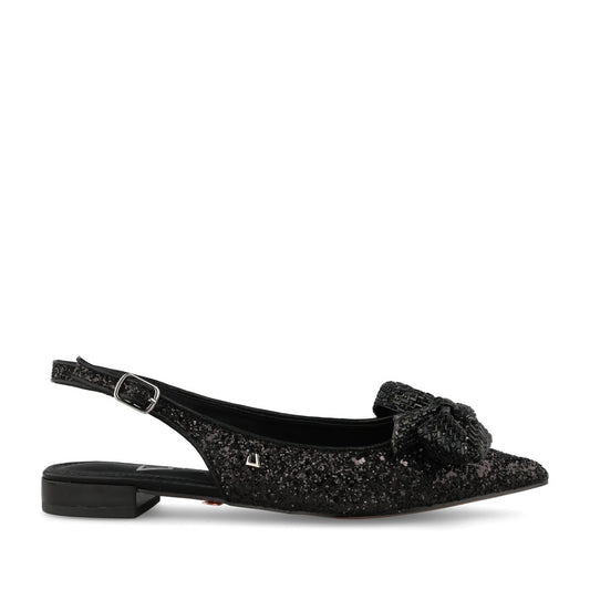Ladies Hello Darlin Sling Back Shoe In Black Intere