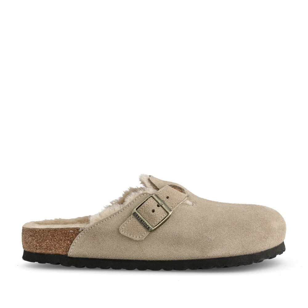 Mens 1028289 Boston Shearling Clog In Taupe