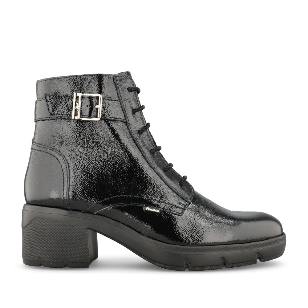 Ladies F2107 Fugaz Heeled Ankle Boot In Black