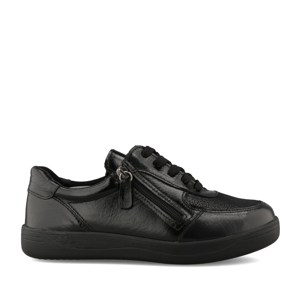 Ladies Bridgetown 75203 2v Laced Shoe In Blk Patent